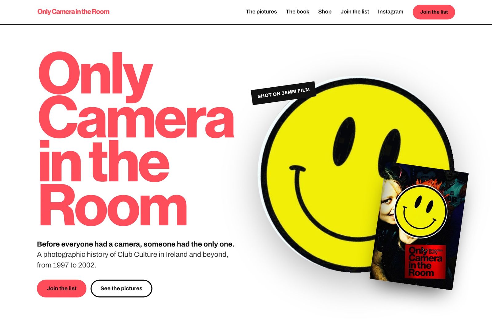 Only Camera in the Room, a photobook website and shop built by Dylan Madden