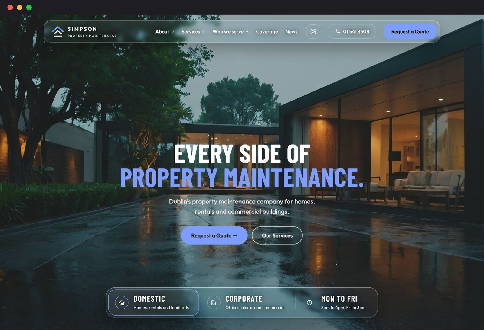 The new Simpson Property Maintenance website